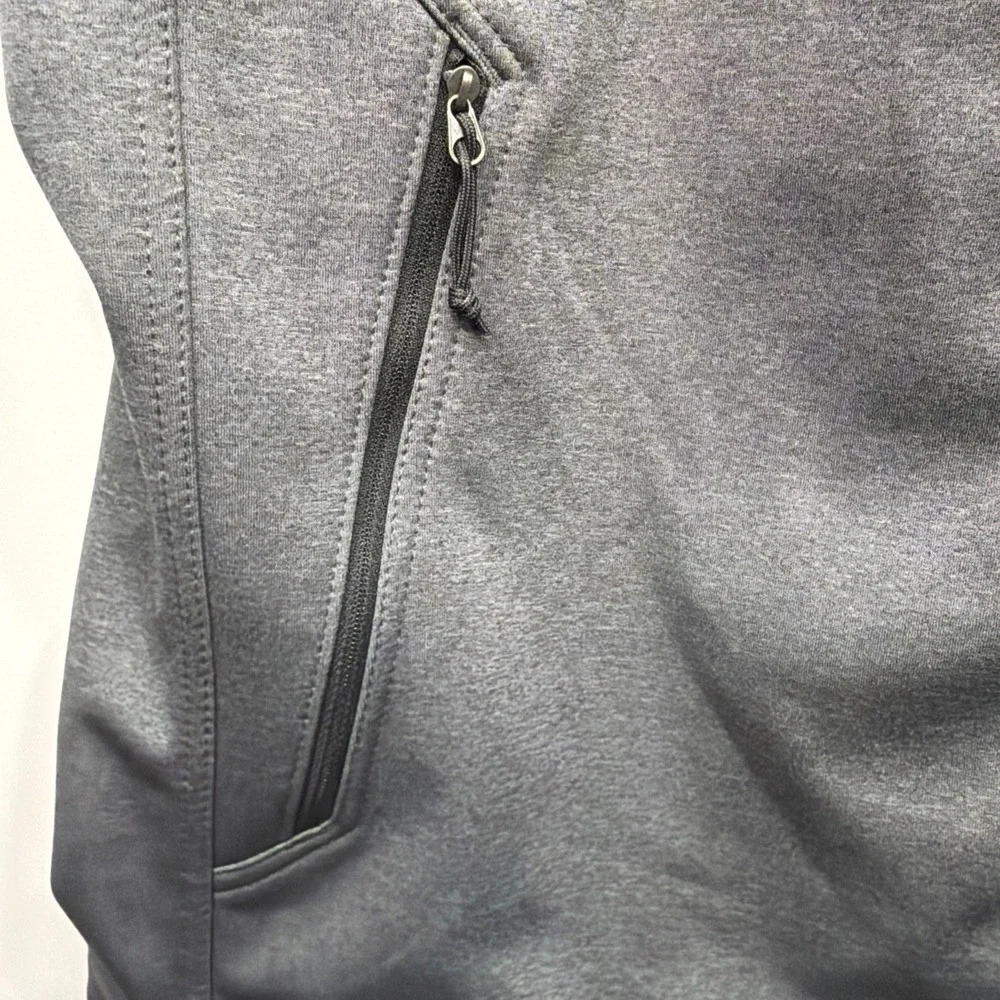 The North Face Men Gray Zip Up‎ Vest Sz XL Outdoor Logo Zipper Pockets Windwall